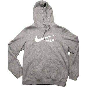 Nike Golf Club Fleece Hoodie Mens Small Gray PGA Tour Championship Spellout
